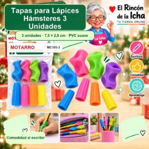 RI-0007179 Tapas para Lápices Motarro Hámsteres 3 Unidades