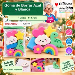 RI-0007200 Goma de Borrar Motarro Azul y Blanca