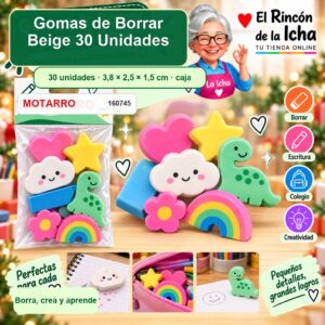 RI-0007219 Gomas de Borrar Motarro Beige 30 Unidades