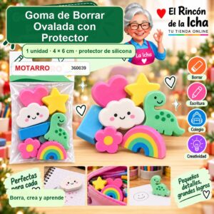 RI-0007224 Goma de Borrar Motarro Ovalada con Protector