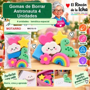 Gomas de Borrar Motarro Astronauta 4 Unidades