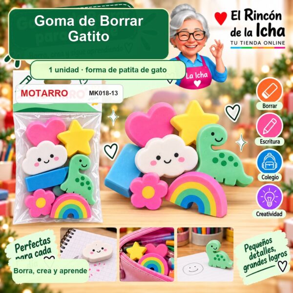 RI-0007282 Goma de Borrar Motarro Gatito