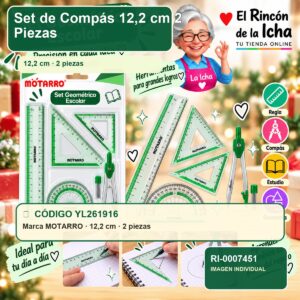 Set de Compás Motarro 12,2 cm 2 Piezas