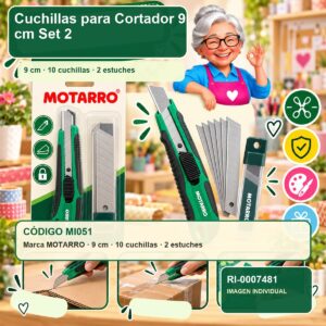 RI-0007481 Cuchillas para Cortador Motarro 9 cm Set 2