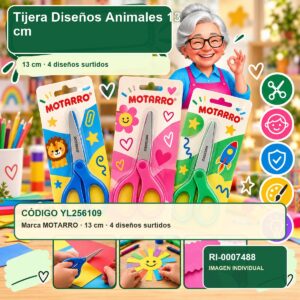 Tijera Motarro Diseños Animales 13 cm