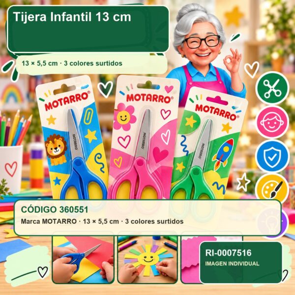 RI-0007516 Tijera Infantil Motarro 13 cm