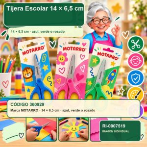 Tijera Escolar Motarro 14 × 6,5 cm