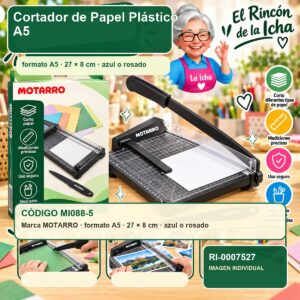 RI-0007527 Cortador de Papel Plástico Motarro A5