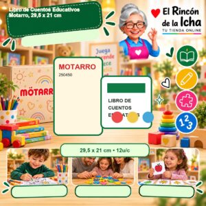 RI-0007630 Libro de Cuentos Educativos Motarro, 29,5 x 21 cm