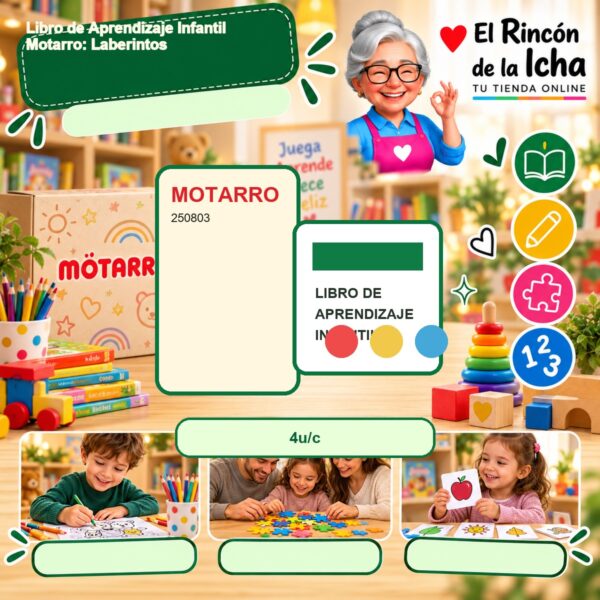RI-0007636 Libro de Aprendizaje Infantil Motarro: Laberintos