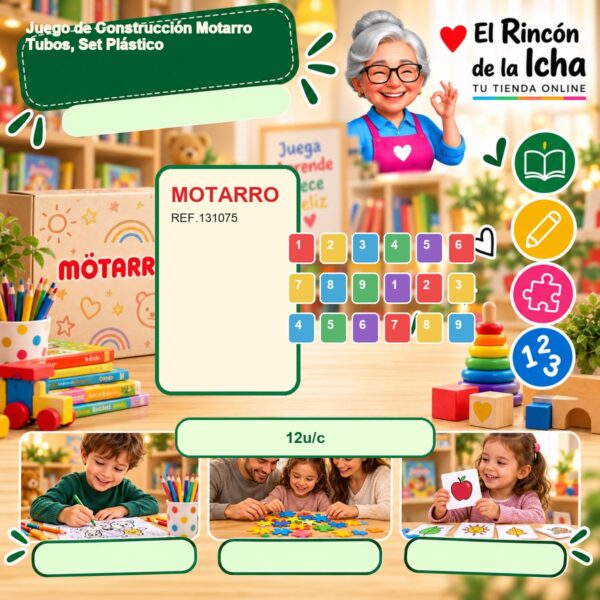 RI-0007688 Juego de Construcción Motarro Tubos, Set Plástico