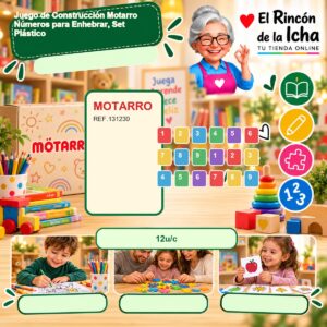 RI-0007691 Juego de Construcción Motarro Números para Enhebrar, Set Plástico