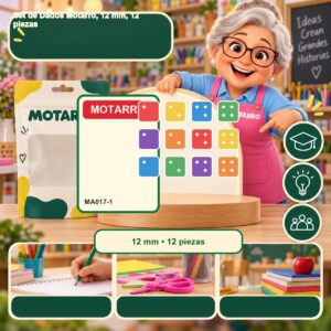 RI-0007695 Set de Dados Motarro, 12 mm, 12 piezas