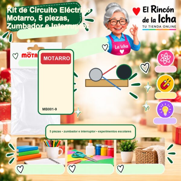 RI-0007810 Kit de Circuito Eléctrico Motarro, 5 piezas, Zumbador e Interruptor