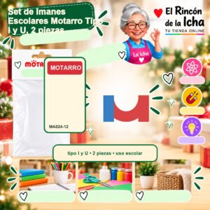 Set de Imanes Escolares Motarro Tipo I y U, 2 piezas