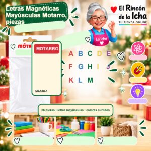 RI-0007829 Letras Magnéticas Mayúsculas Motarro, 26 piezas