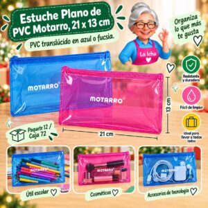 RI-0007876 Estuche Plano de PVC Motarro, 21 x 13 cm