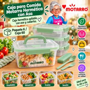 RI-0007893 Caja para Comida Motarro Hermética con Asa