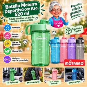 RI-0007900 Botella Motarro Deportiva con Asa, 520 ml