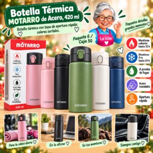RI-0007902 Botella Térmica Motarro de Acero, 420 ml