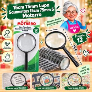 RI-0007907 15cm 75mm Lupa 5aumentos 15cm 75mm 5 Motarro