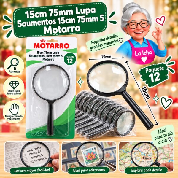 15cm 75mm Lupa 5aumentos 15cm 75mm 5 Motarro