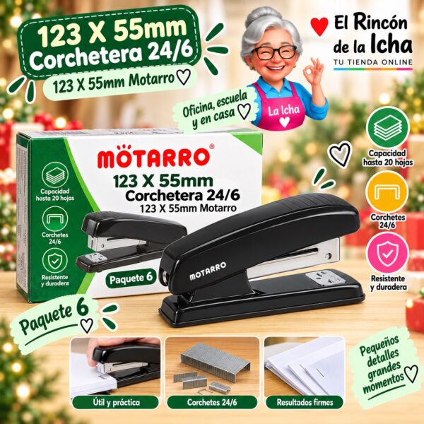 123 X 55mm Corchetera 24/6 123 X 55mm Motarro