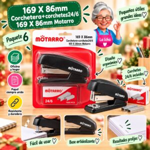 169 X 86mm Corchetera+corchetes24/6 169 X 86mm Motarro