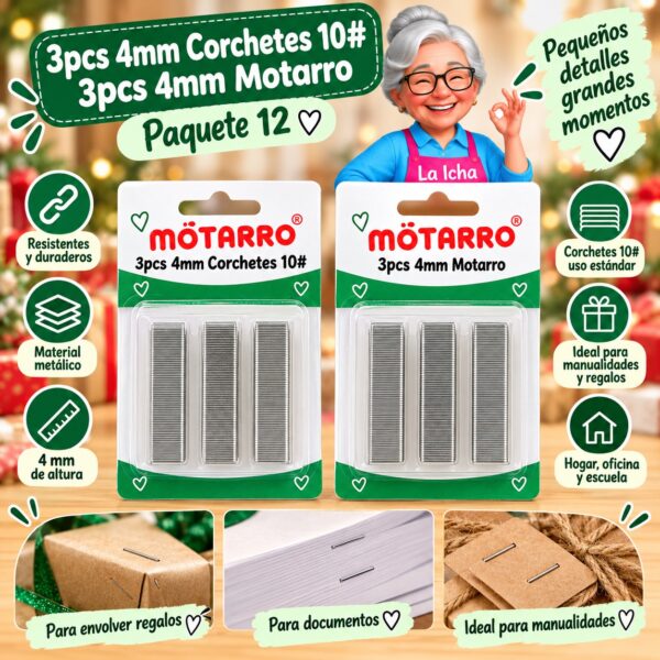 3pcs 4mm Corchetes 10# 3pcs 4mm Motarro