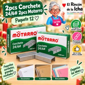 2pcs Corchete 24/6# 2pcs 6mm Motarro