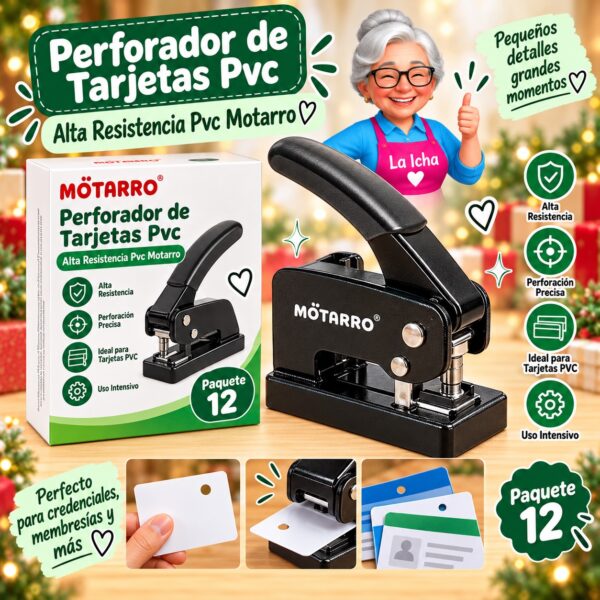 Perforador de Tarjetas Pvc Alta Resistencia Pvc Motarro