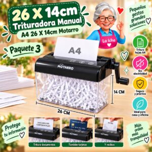 26 X 14cm Trituradora Manual A4 26 X 14cm Motarro