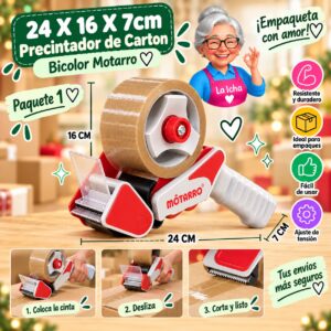 RI-0008001 24 X 16 X 7cm Precintador de Carton Bicolor Motarro