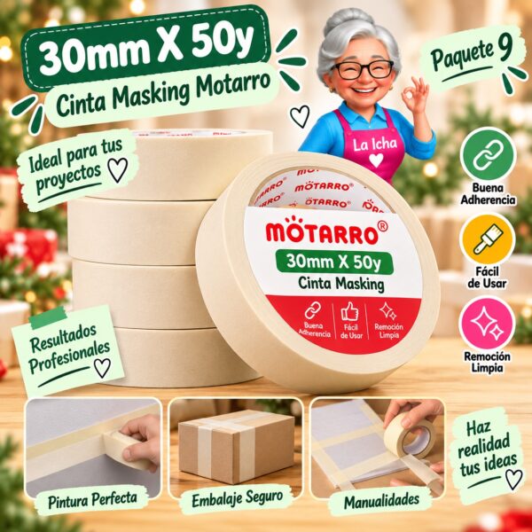 30mm X 50y Cinta Masking Motarro