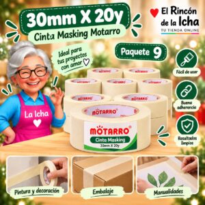 RI-0008017 30mm X 20y Cinta Masking Motarro