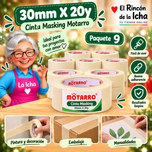 30mm X 20y Cinta Masking Motarro