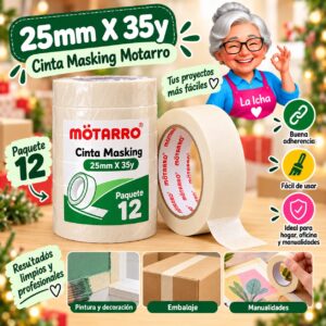 RI-0008018 25mm X 35y Cinta Masking Motarro