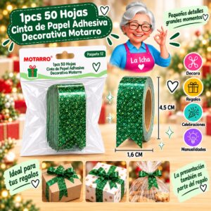 1pcs 50 Hojas Cinta de Papel Adhesiva Decorativa Motarro