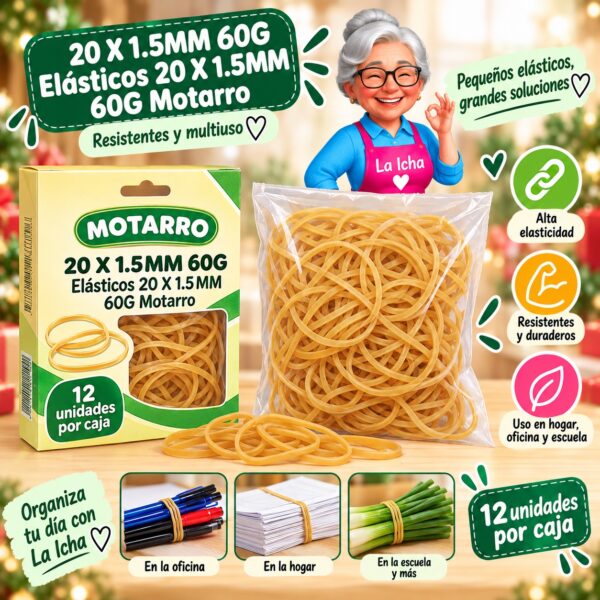 RI-0008050 20 X 1.5MM 60G Elásticos 20 X 1.5MM 60G Motarro