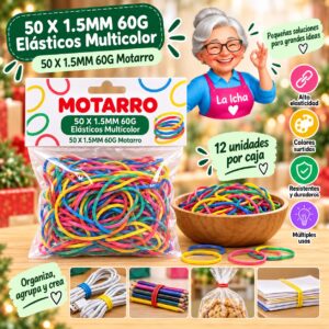 RI-0008052 50 X 1.5MM 60G Elásticos 50 X 1.5MM 60G Motarro