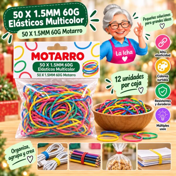 RI-0008052 50 X 1.5MM 60G Elásticos 50 X 1.5MM 60G Motarro