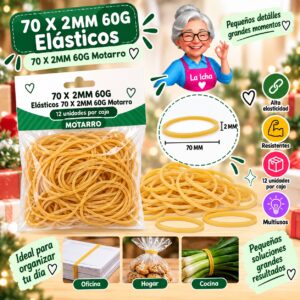 RI-0008055 70 X 2MM 60G Elásticos 70 X 2MM 60G Motarro