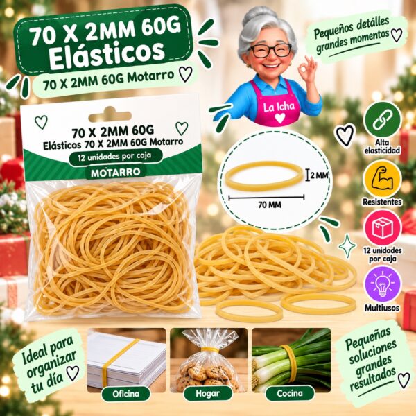 RI-0008055 70 X 2MM 60G Elásticos 70 X 2MM 60G Motarro