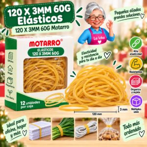 RI-0008058 120 X 3MM 60G Elásticos 120 X 3MM 60G Motarro