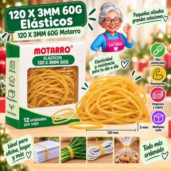 120 X 3MM 60G Elásticos 120 X 3MM 60G Motarro
