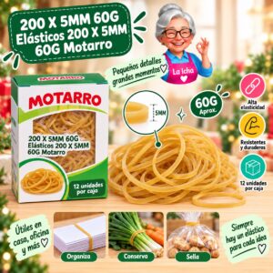 RI-0008059 200 X 5MM 60G Elásticos 200 X 5MM 60G Motarro