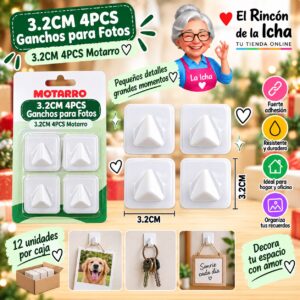 RI-0008070 3.2CM 4PCS Ganchos para Fotos 3.2CM 4PCS Motarro