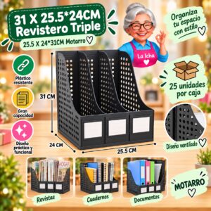 RI-0008108 31 X 25.5*24CM Revistero Triple 25.5 X 24*31CM Motarro
