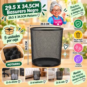 RI-0008119 29.5 X 34.5CM Basurero Negro 29.5 X 34.5CM Motarro