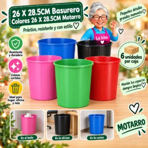 RI-0008121 26 X 28.5CM Basurero Colores 26 X 28.5CM Motarro
